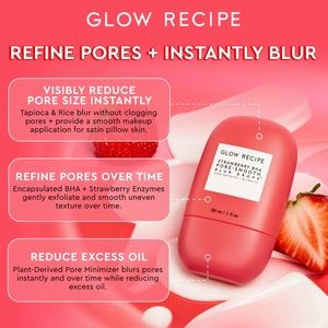 GLOW RECIPE Strawberry BHA Pore Smooth Blur Drops